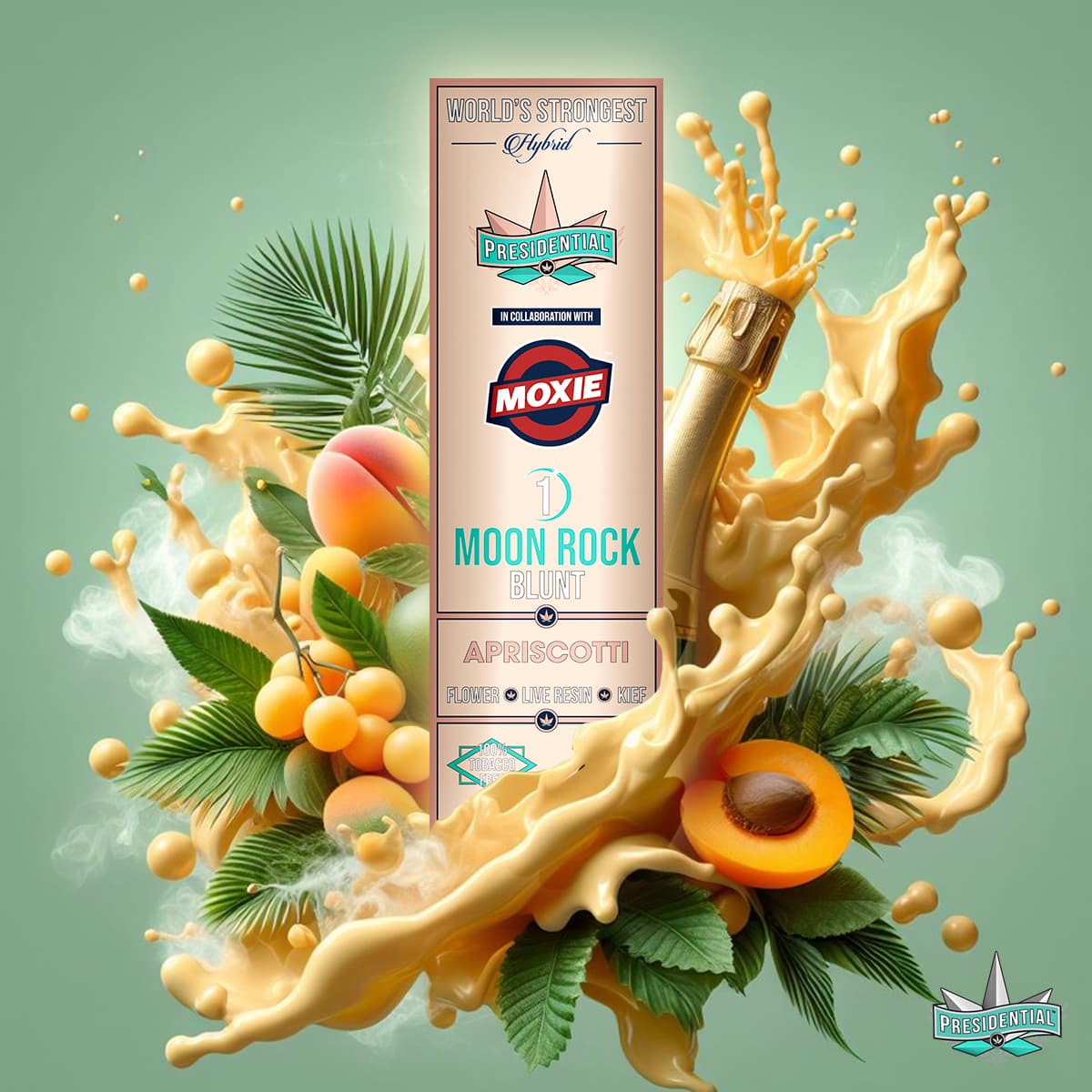 Apricotti Presidential blunt product graphic