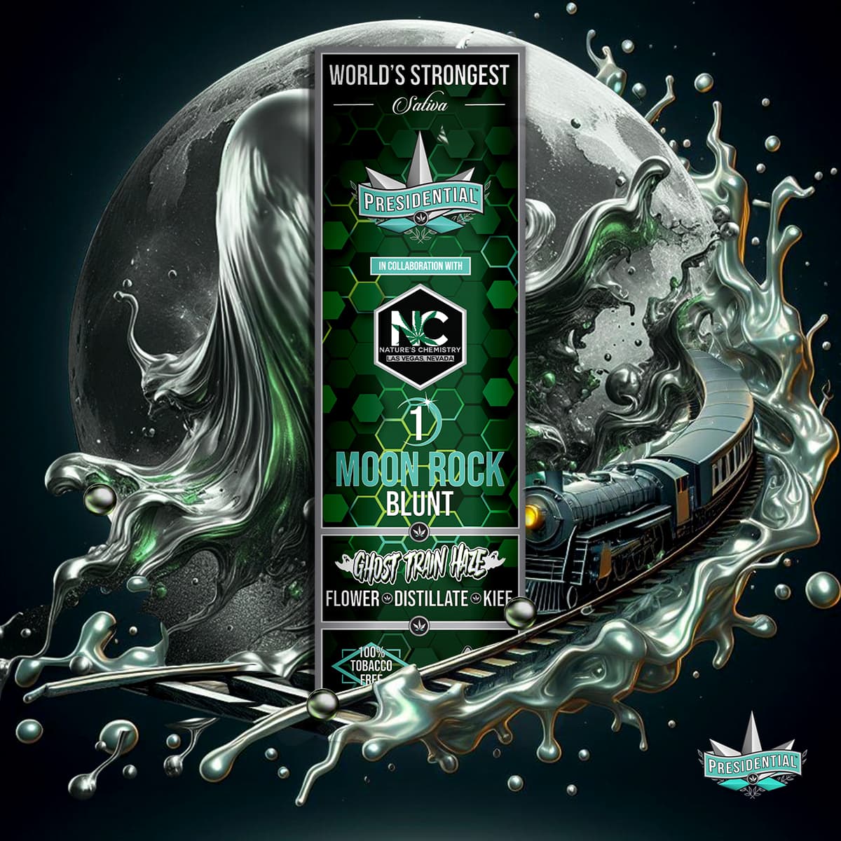 Ghost Haze Train Presidential blunt product graphic