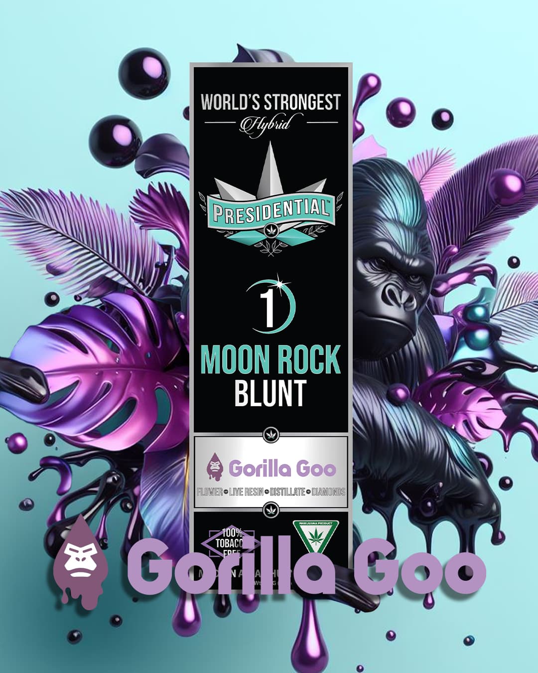 Gorilla Goo Presidential blunt product graphic