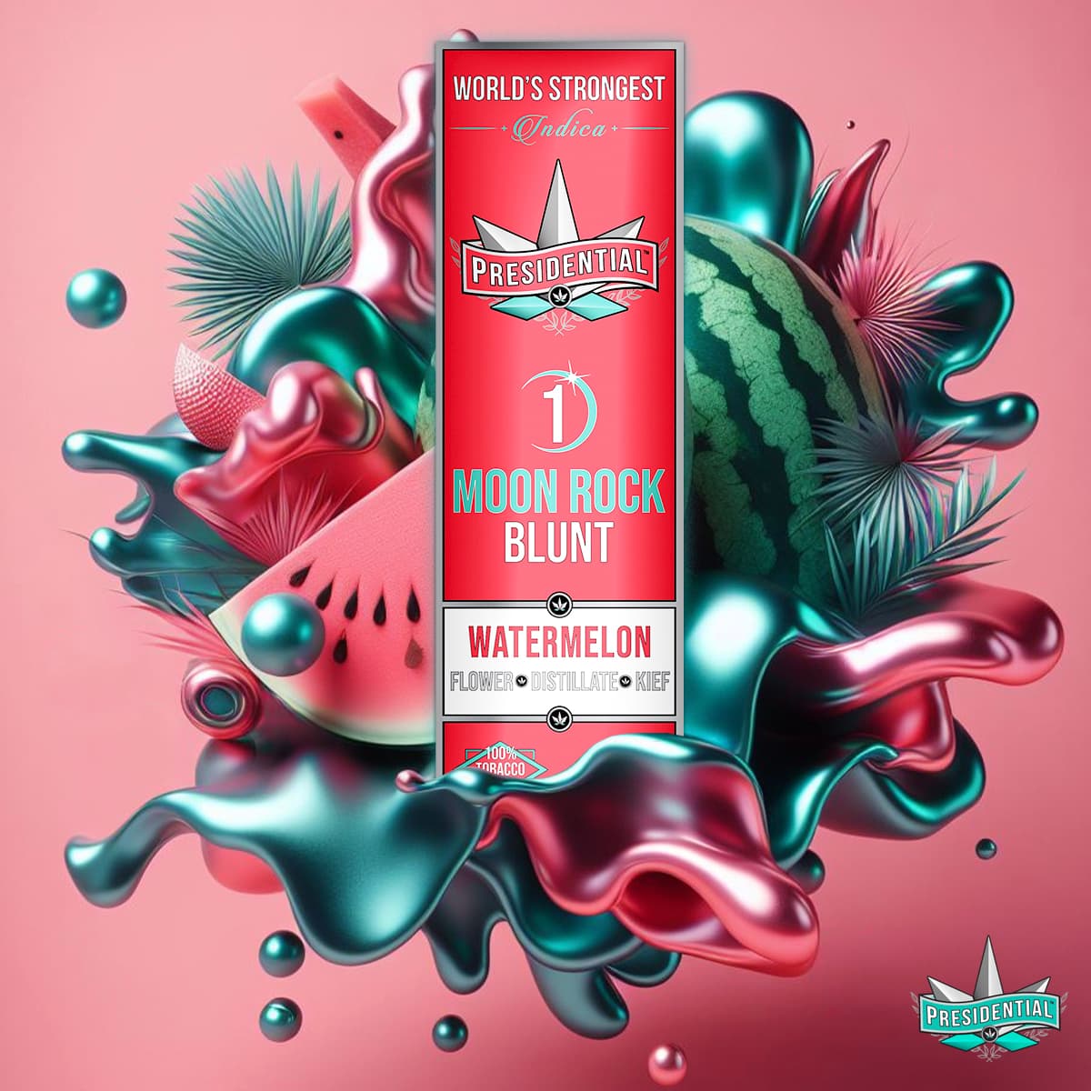 Watermelon Presidential blunt product graphic