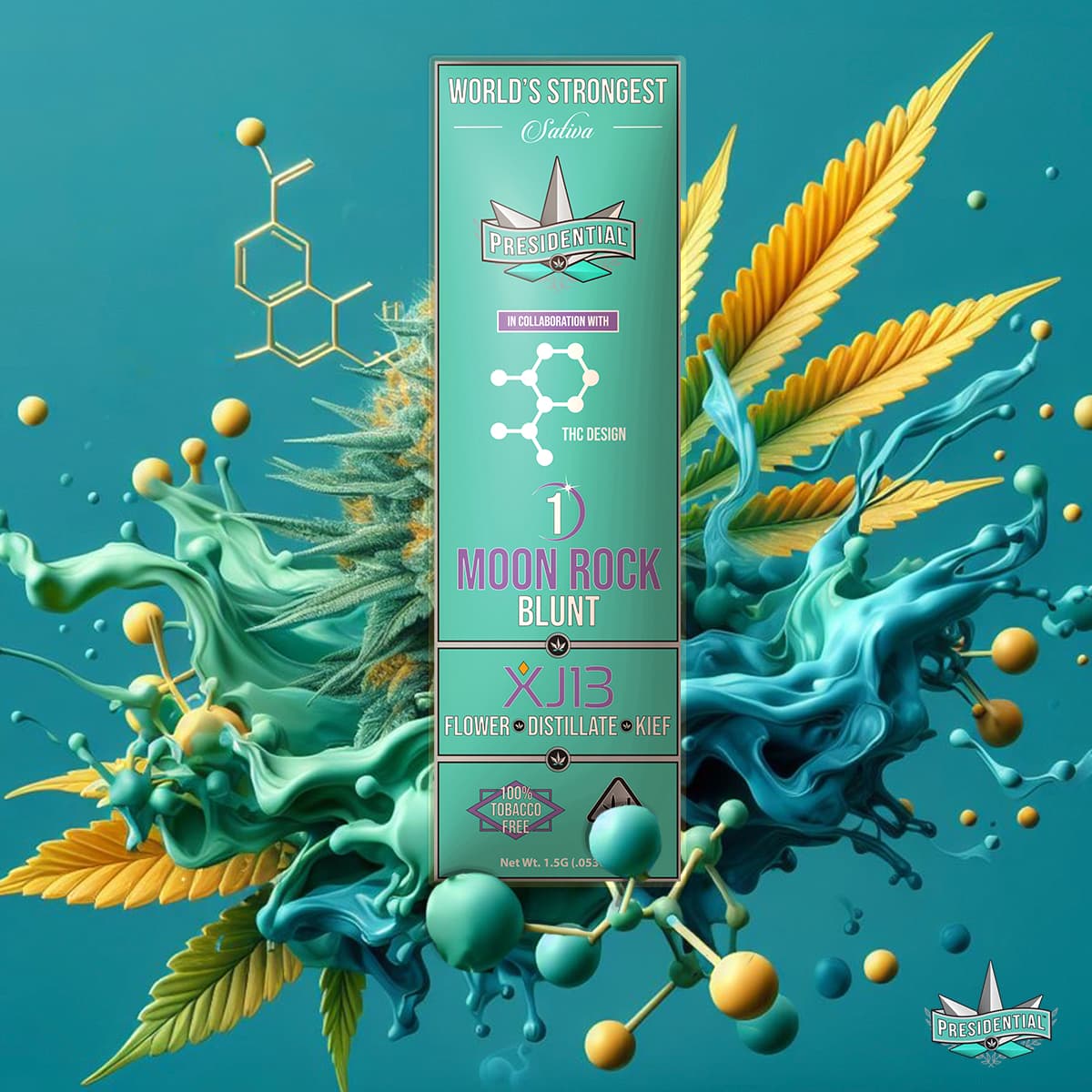 XJ-13 Presidential blunt product graphic