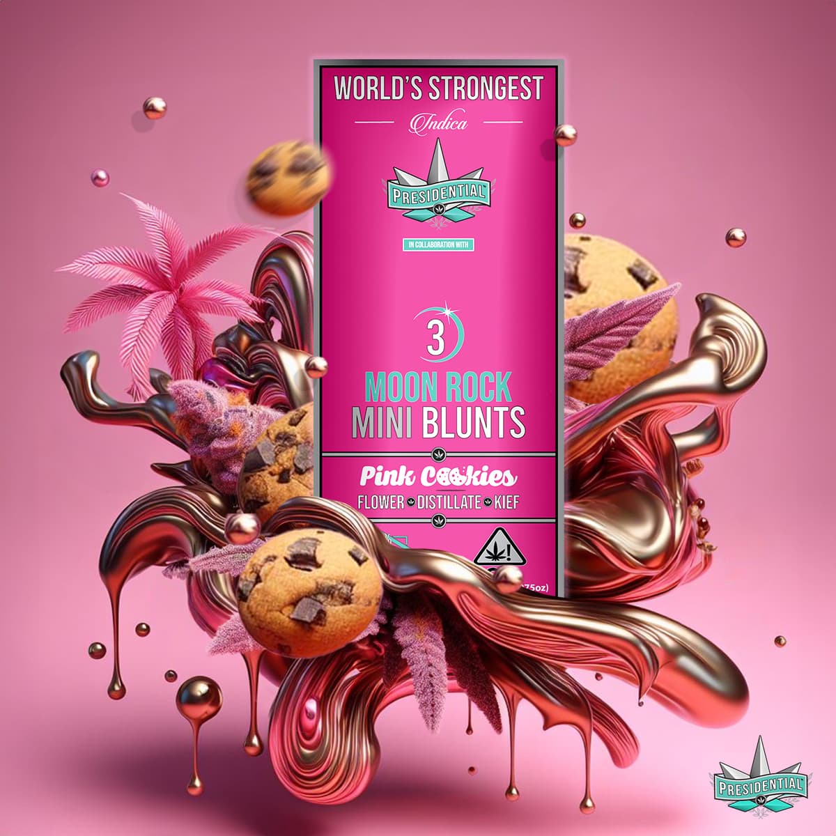 Pink Cookies Presidential Mini Blunts product graphic
