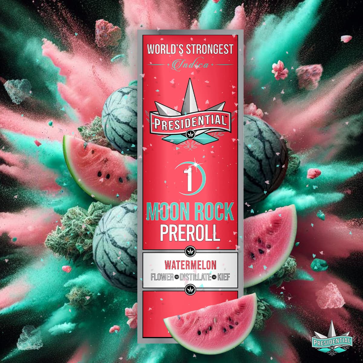 Watermelon Presidential preroll product graphic