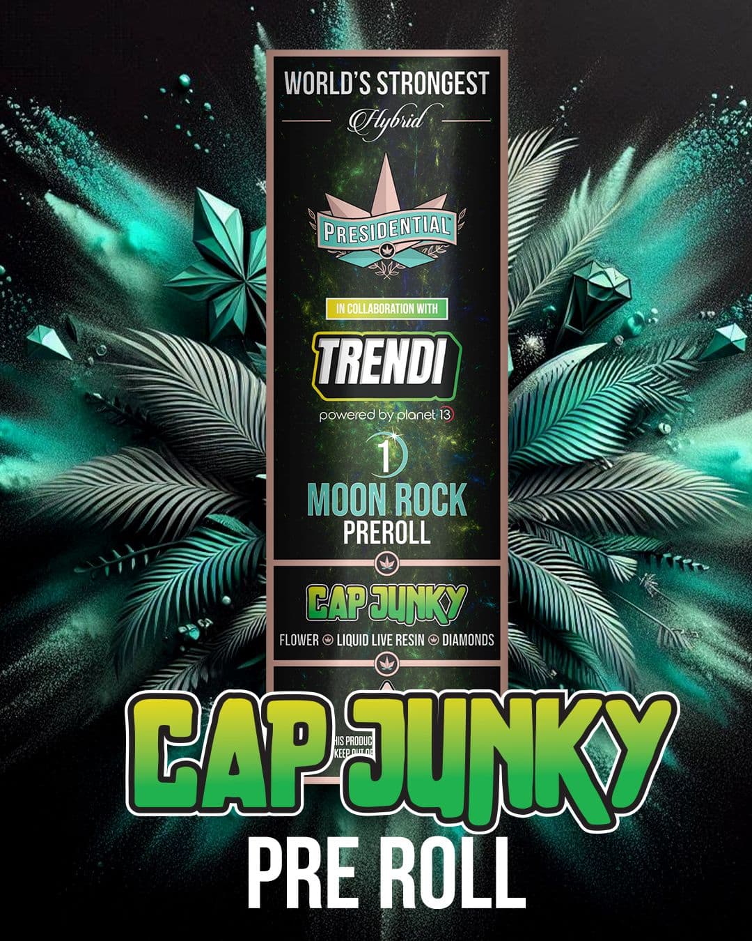 Cap Junky - Gold Strain Series product photography