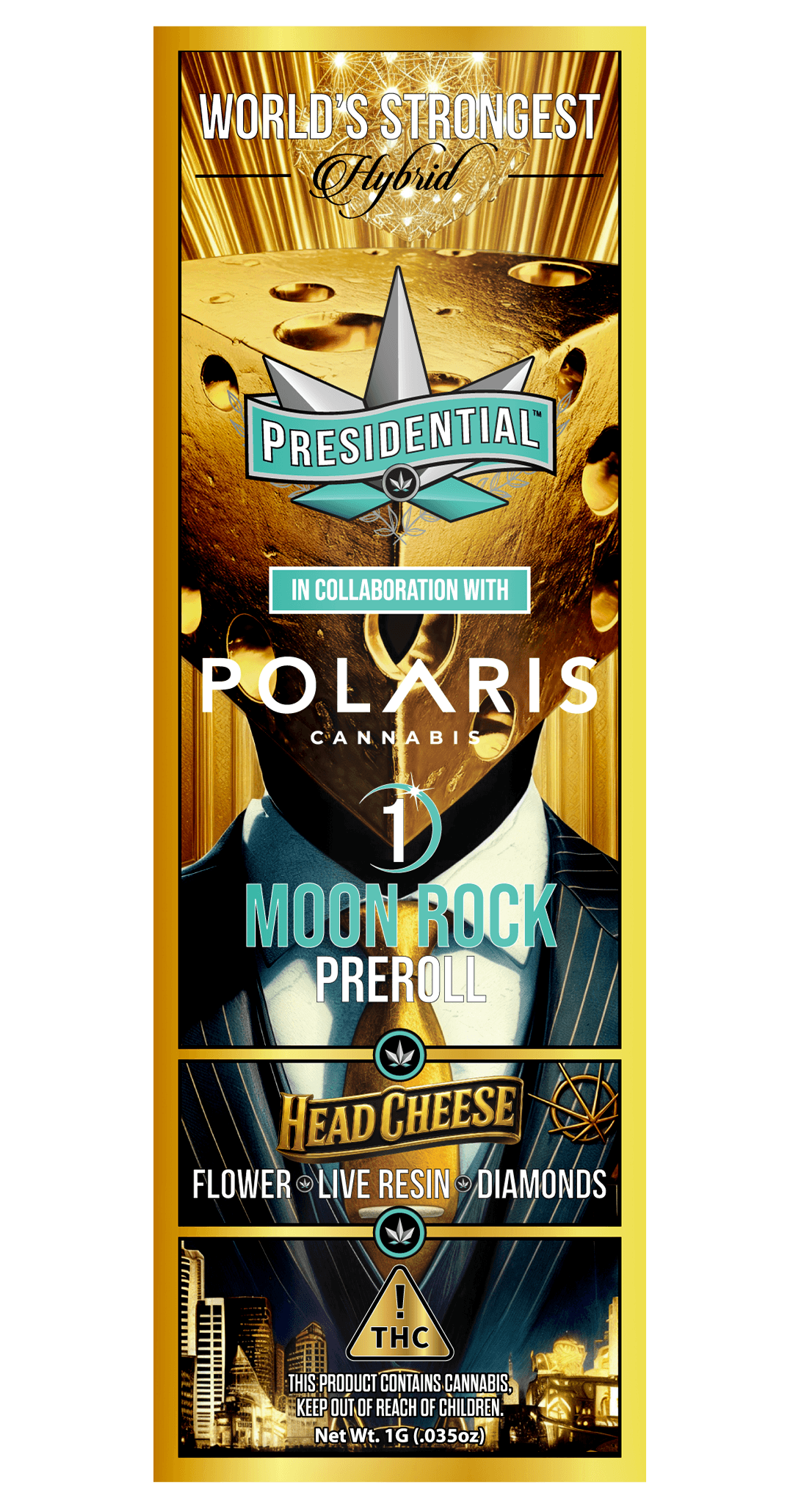 Head Cheese — Presidential Line — product photography (alternate view)