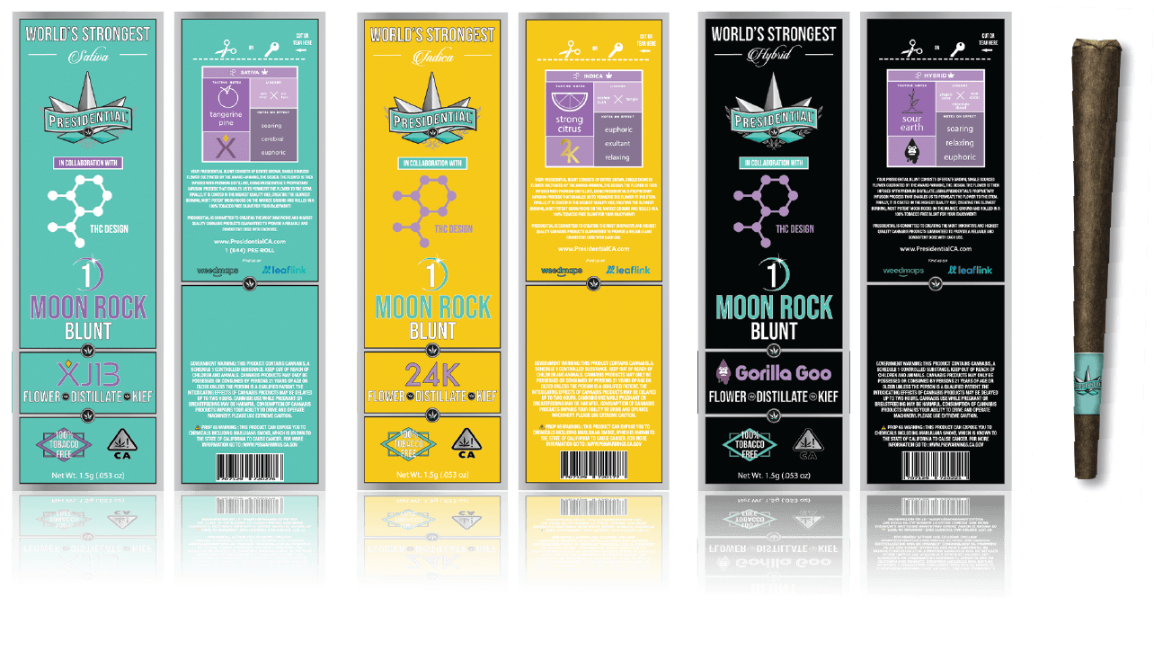 Presidential x THC Design Blunts - legacy product photography (alternate view)