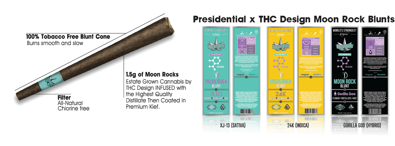 Presidential x THC Design Blunts - legacy product photography