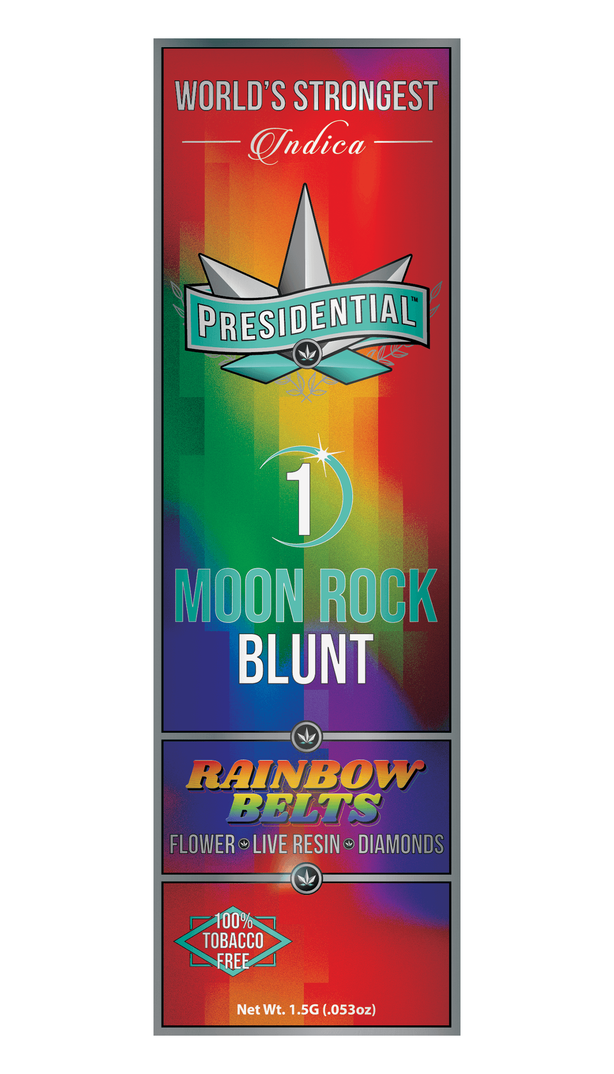 Rainbow Belts - Gold Strain Series product photography
