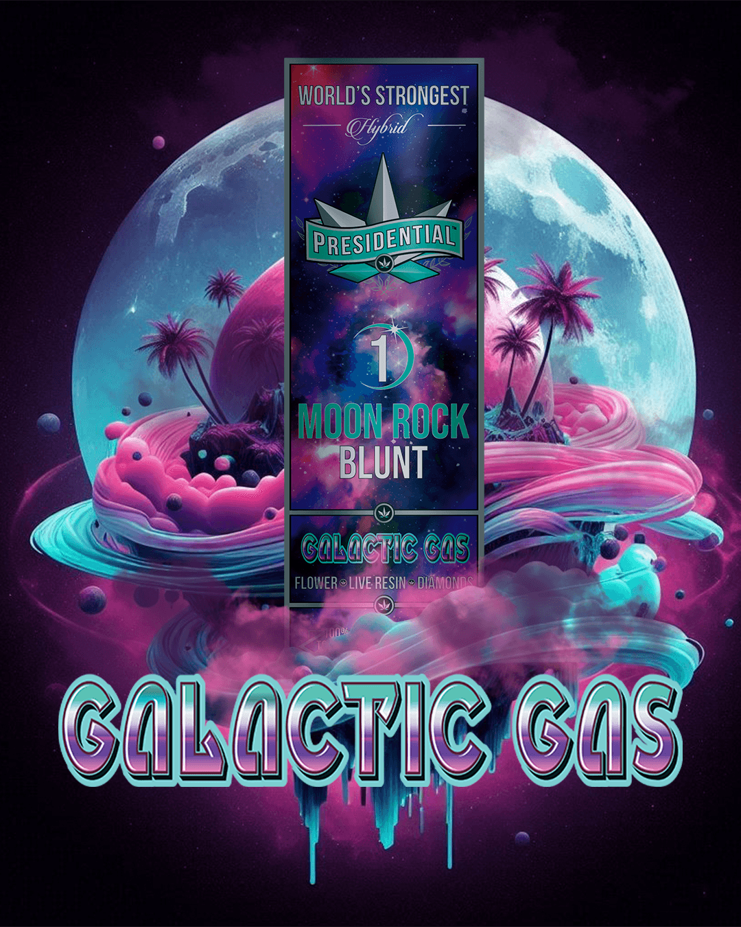 Galactic Gas - Gold Strain Series product photography