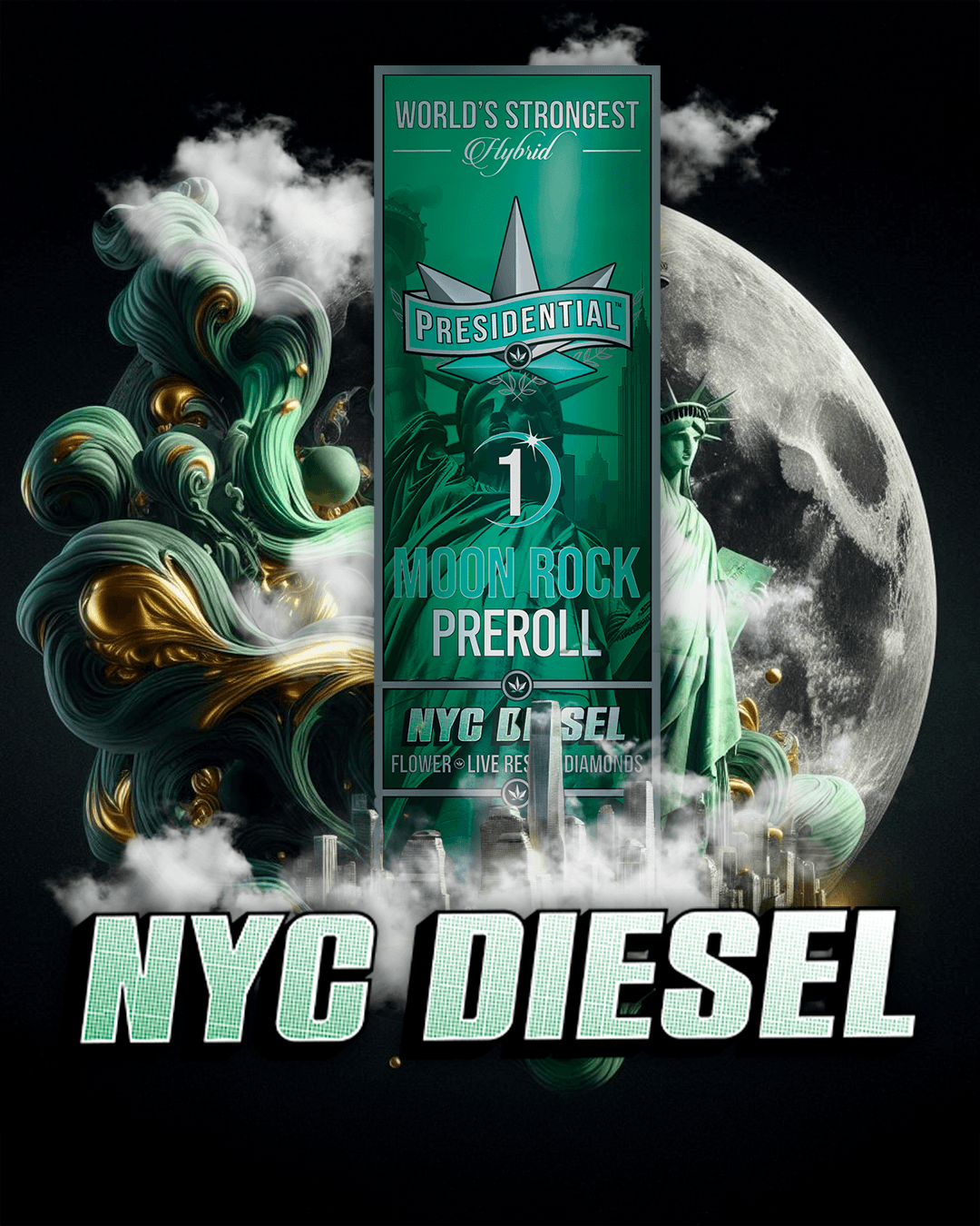NYC Diesel - Gold Strain Series product photography (alternate view)