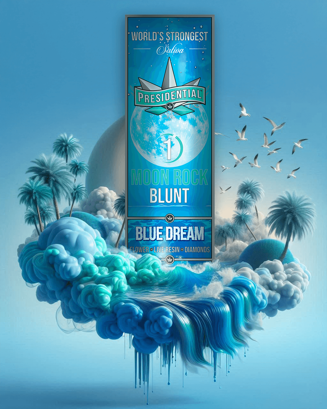 Blue Dream - Gold Strain Series product photography