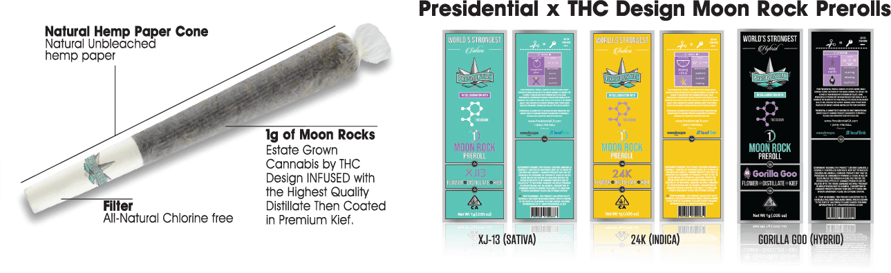 Presidential x THC Design Prerolls - legacy product photography (alternate view)