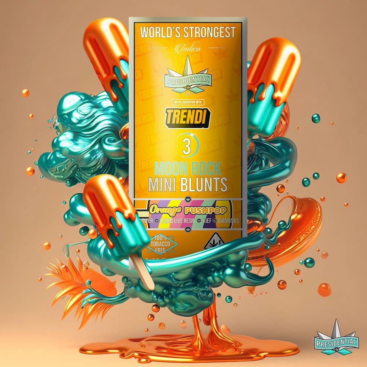 Orange Push Pop - Gold Strain Series product photography